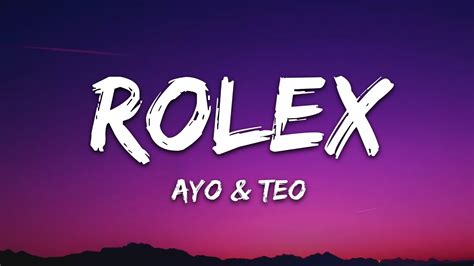 testo rolex ayo da stampare|teo and ayo rolex lyrics.